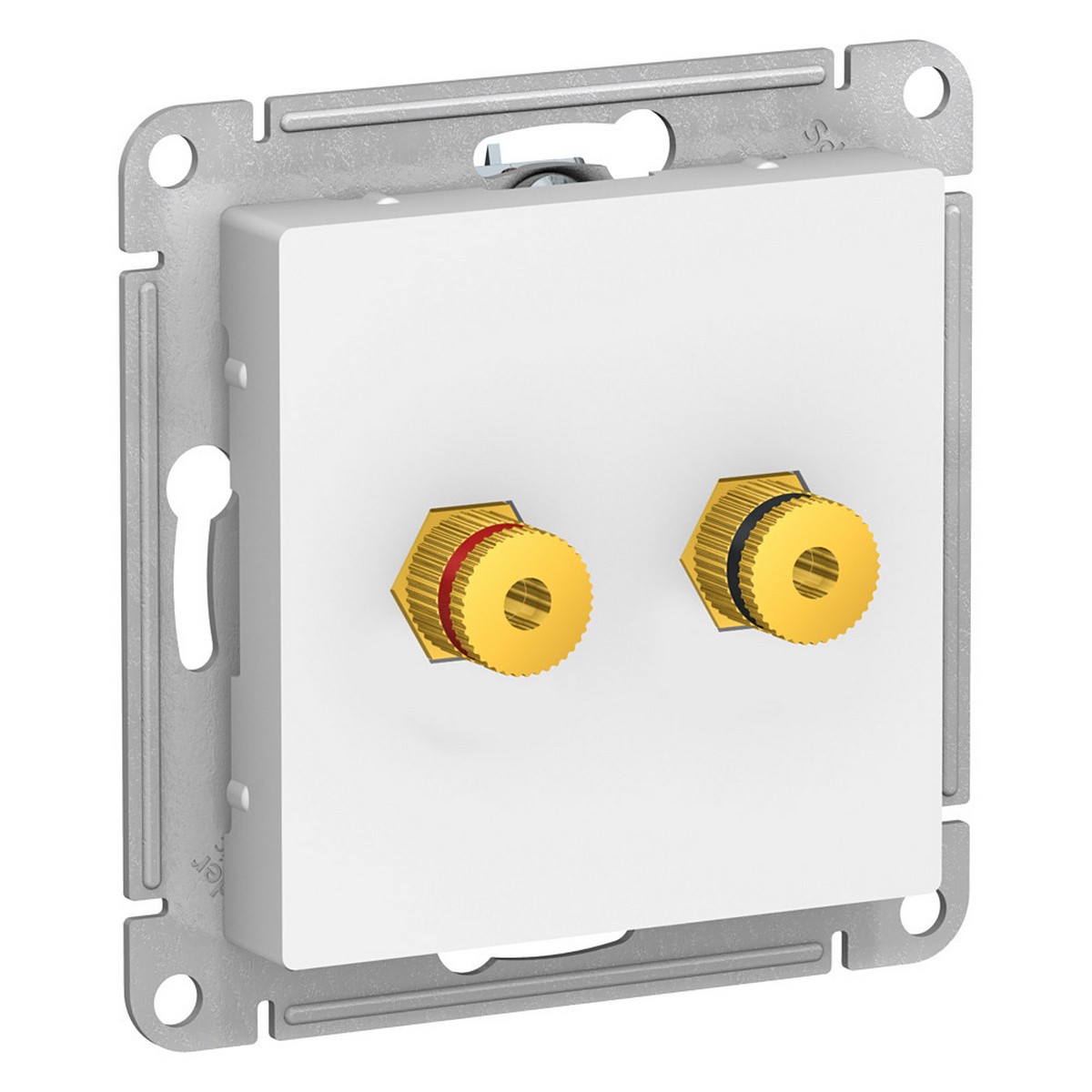 Аудиорозетка Systeme Electric AtlasDesign белый двухместная ATN000187