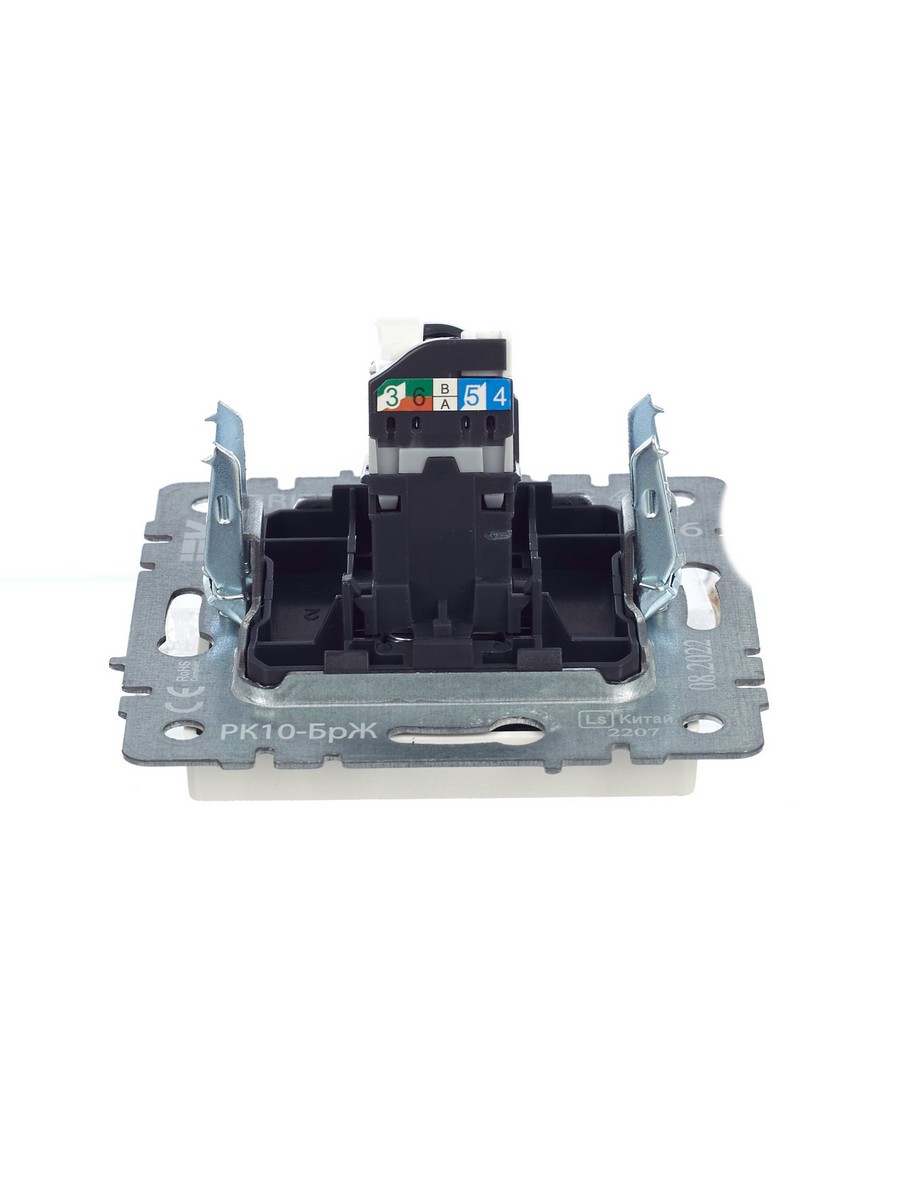 IEK Brite Жемчуг Розетка IEK BRITE компьютерная RJ45 кат.5E РК10-БрЖ жемчуг BR-K10-1-K36