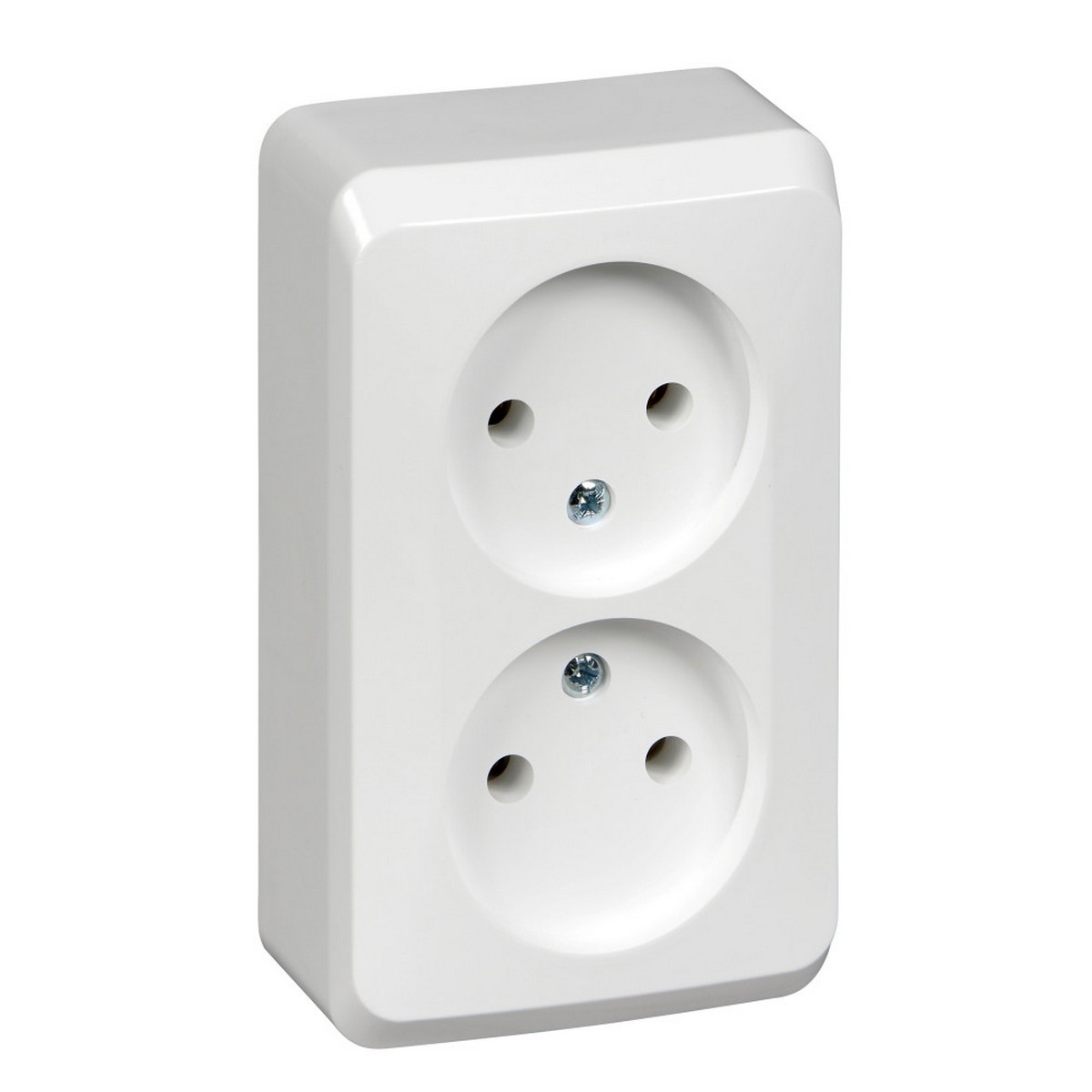 Этюд Белый Розетка 2-ая Systeme Electric Этюд наружный Белый без/з без шторок PA16-005B