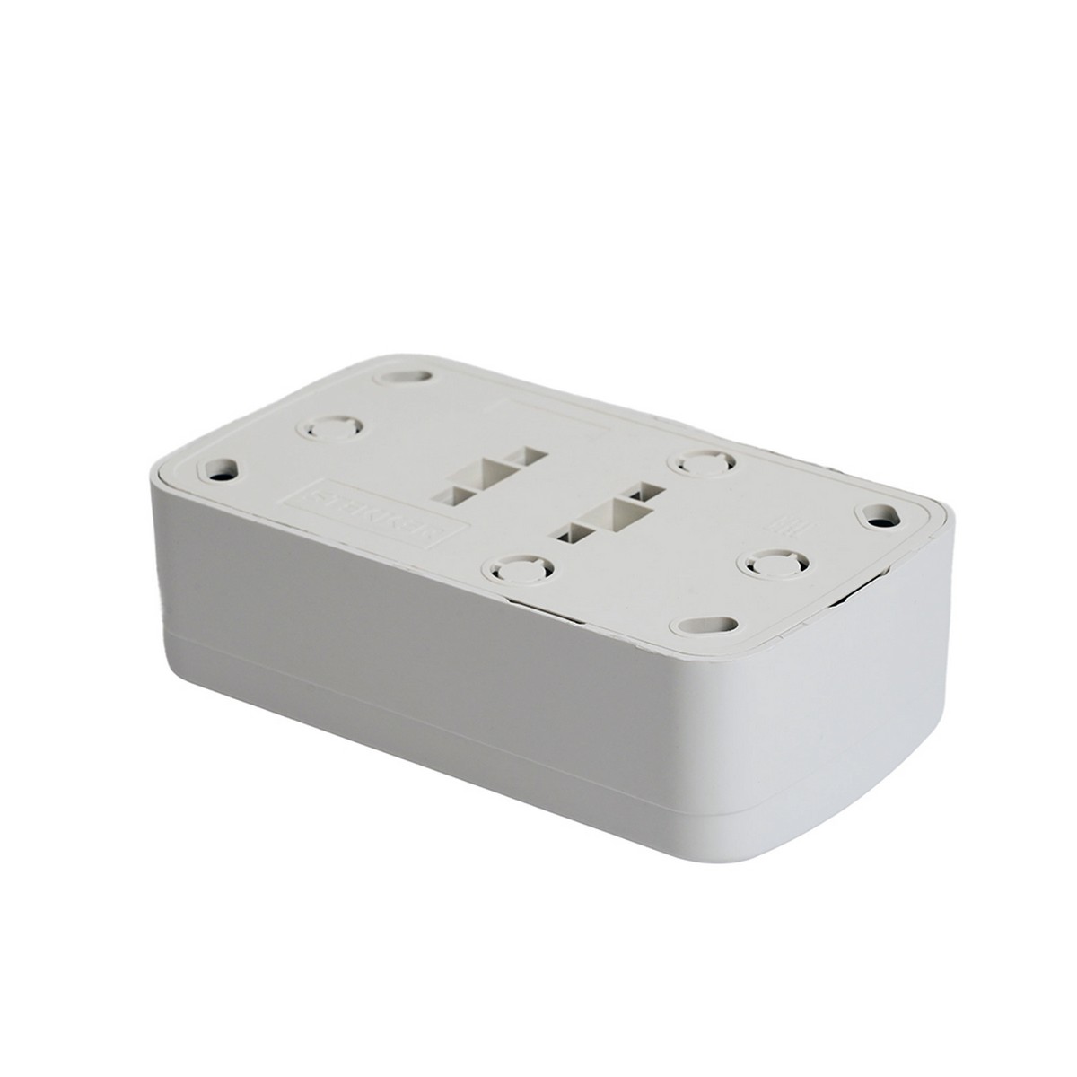 Розетка накладная STEKKER PST10-502-20 2-местная б/з Basic белый 50075