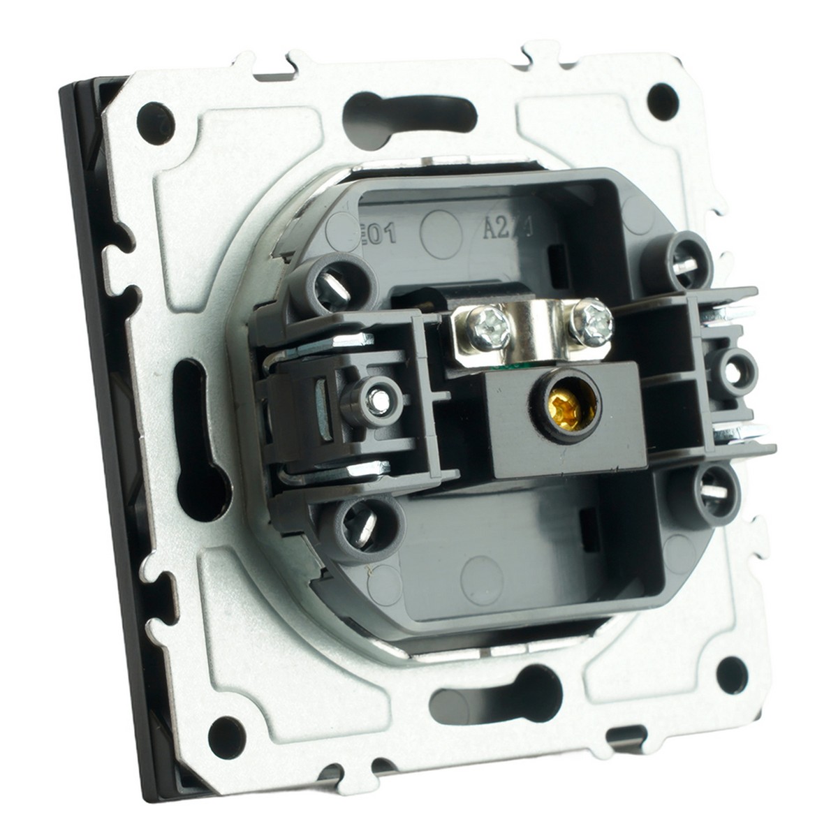Розетка телевизионная 1-ая STEKKER Эмили RST00-5108-05 75 Ом 5-862МГц  черный уголь soft touch 49849