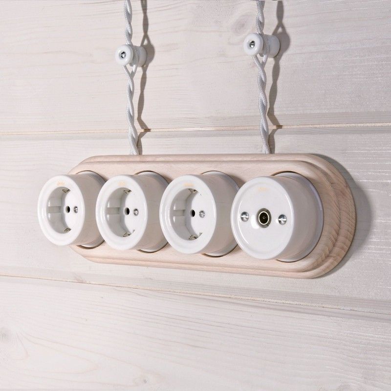 Витой ретро провод (кабель) Ретро кабель Werkel витой 2х1,5 (белый) 20 м (под заказ) W6452201 