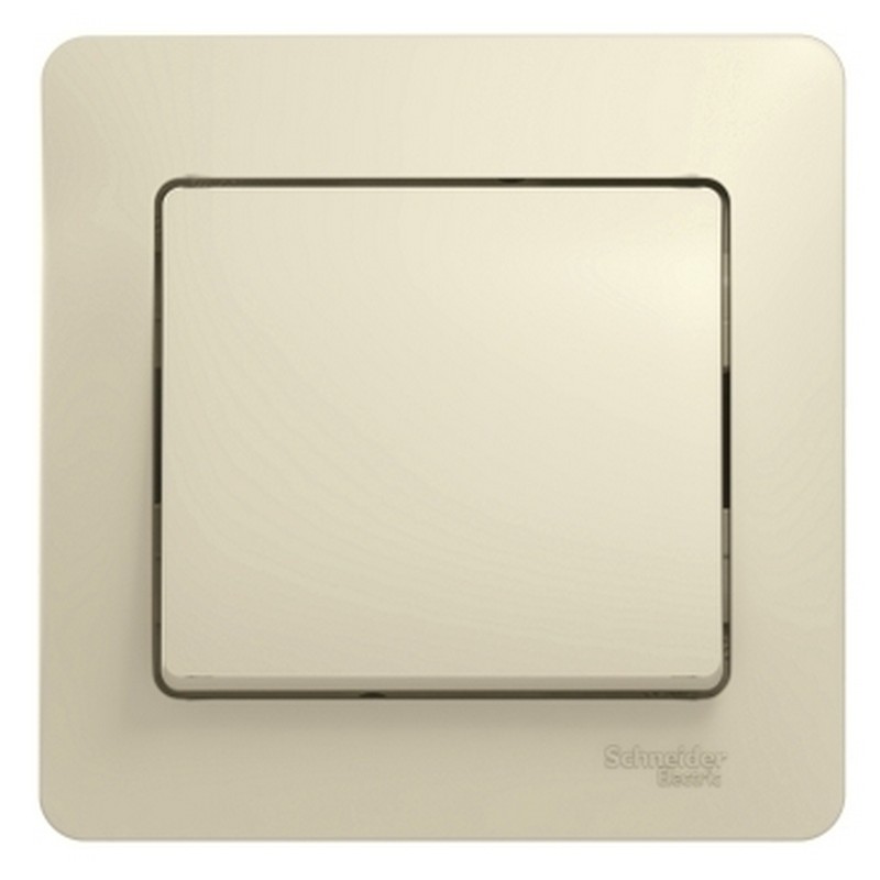 Выключатель Systeme Electric Glossa Бежевый 1-клавишный, сх.1 (в сборе с рамкой) GSL000212