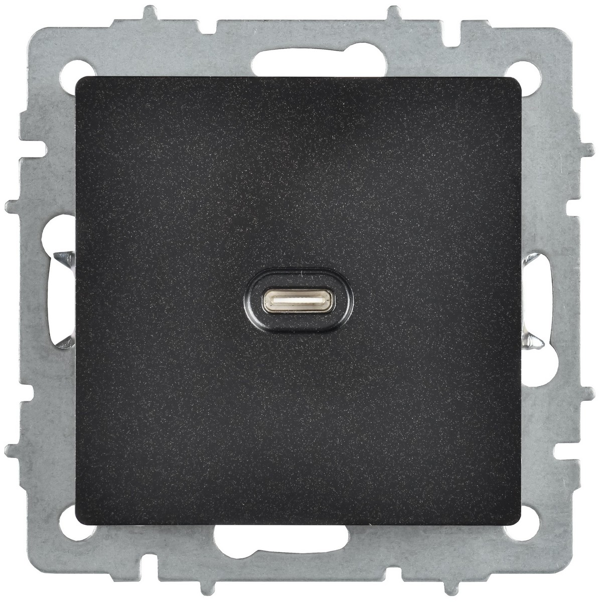 Розетка USB IEK BRITE C 65Вт высокоскор. зар. РЮ12-1-БрЧ черный