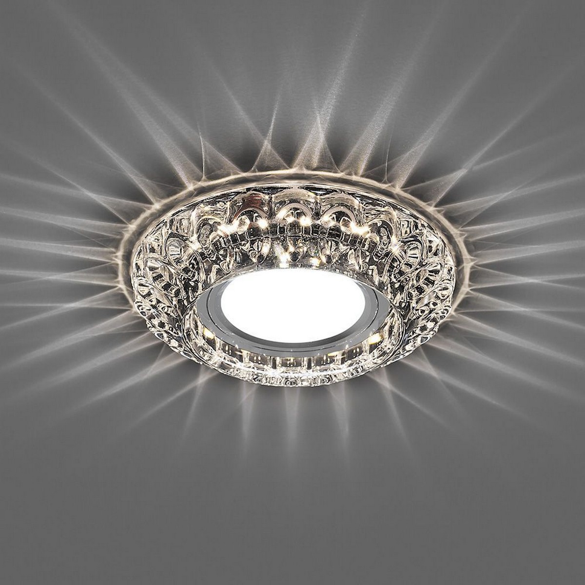 Светильник встраиваемый Feron CD987 с LED подсветкой MR16 прозрачный 32664