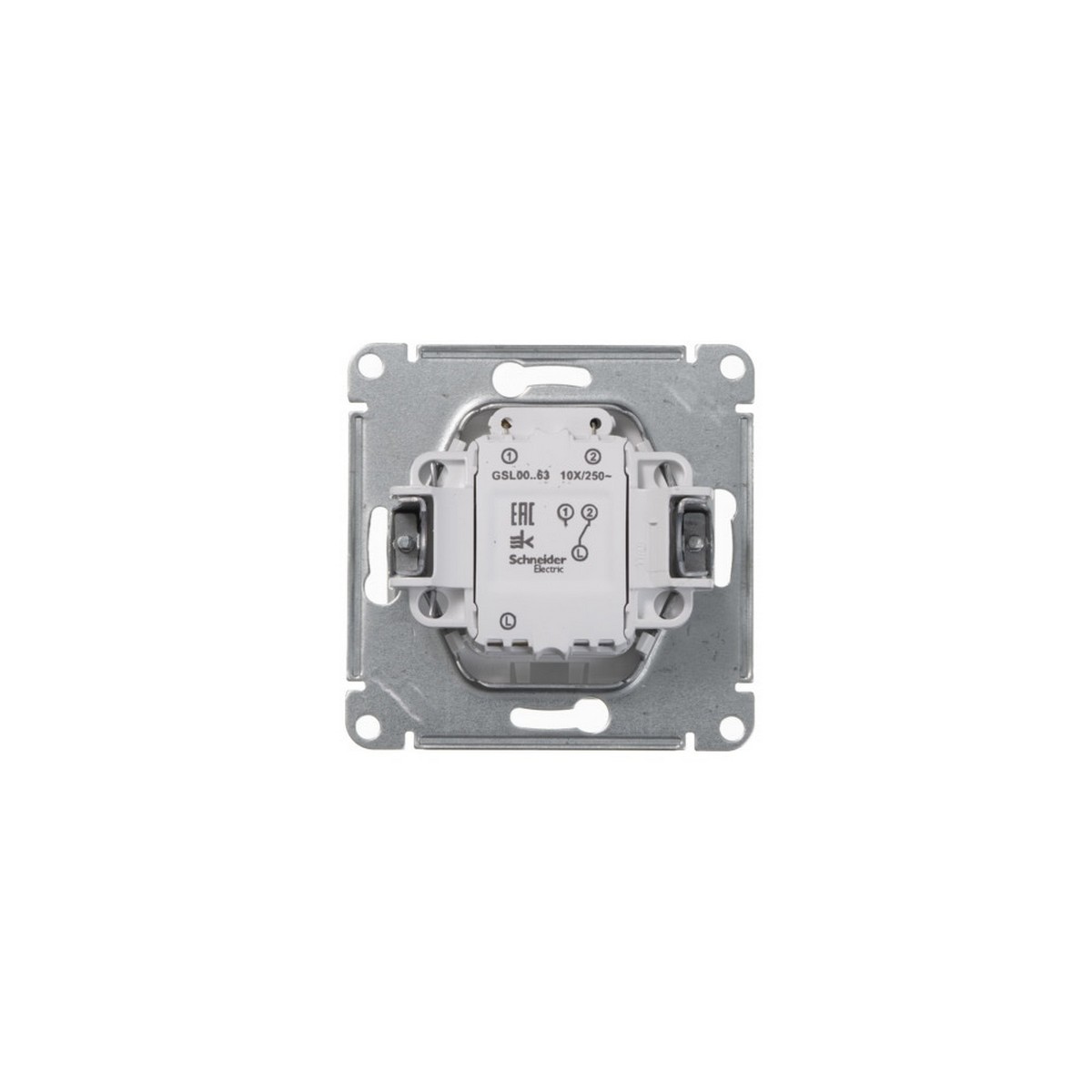 Переключатель Systeme Electric Glossa Белый 1-клавишный с подсветкой, сх.6а GSL000163