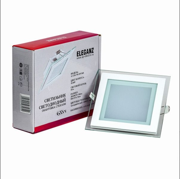 Светодиодный светильник Eleganz квадратный 6W 2700K 220V