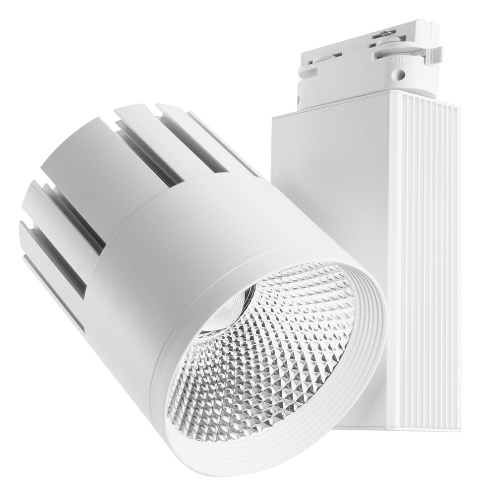 Трековые светодиодные светильники Светодиодный светильник Feron AL105 трековый на шинопровод 30W 4000К белый 35 градусов 29693 