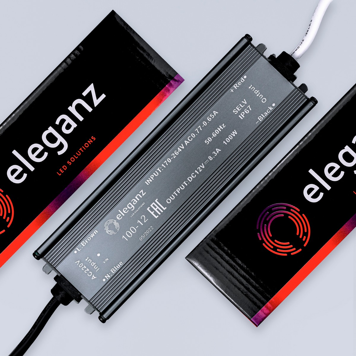 Блоки питания для светодиодной ленты Блок питания для светодиодной ленты Eleganz 12V 100W IP67 герметичный 1100 