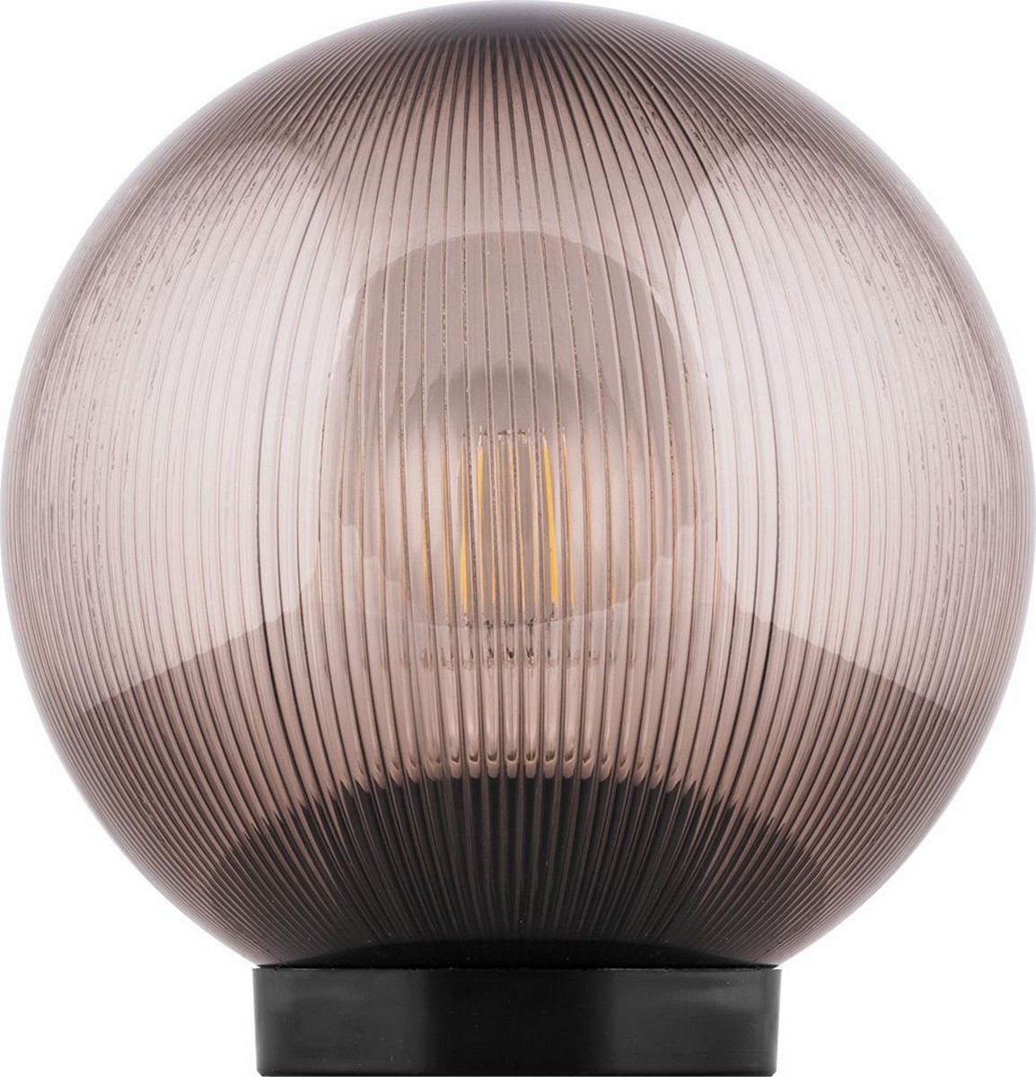 Уличные светильники на постамент Светильник садово-парковый Feron НТУ 02-60-205 шар ПМАА E27 230V призма дымчатый 11567 