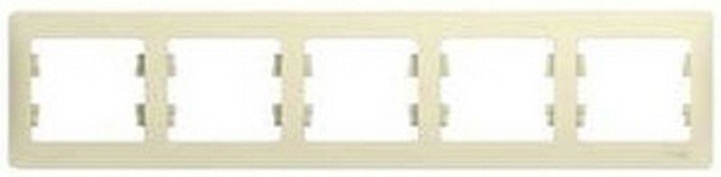 Glossa Бежевый Рамка Systeme Electric Glossa Бежевый 5-я, горизонтальная GSL000205