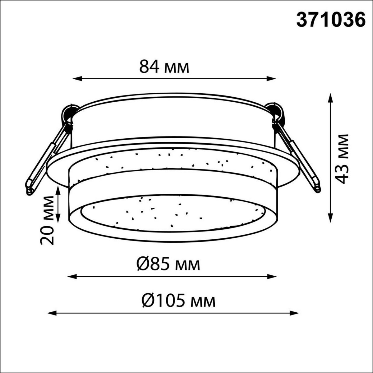 Встраиваемые светодиодные светильники Светильник встраиваемый NOVOTECH 371036 LIRIO 