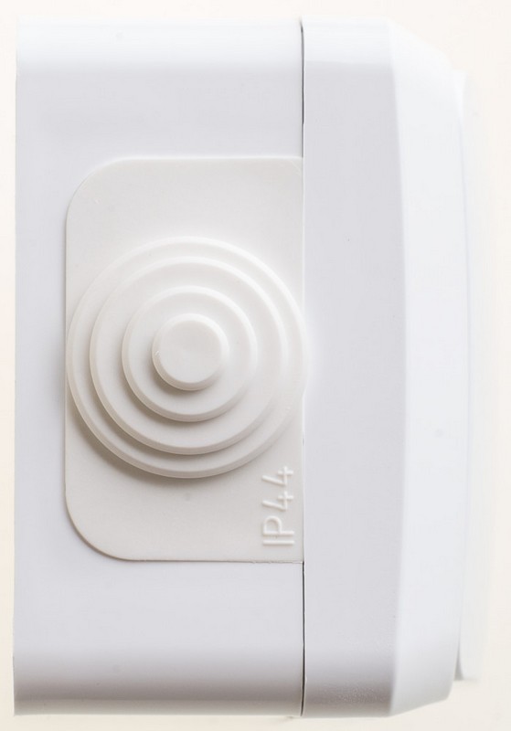 Выключатель 1-клавишный Systeme Electric Этюд наружный Белый IP44 BA10-041B