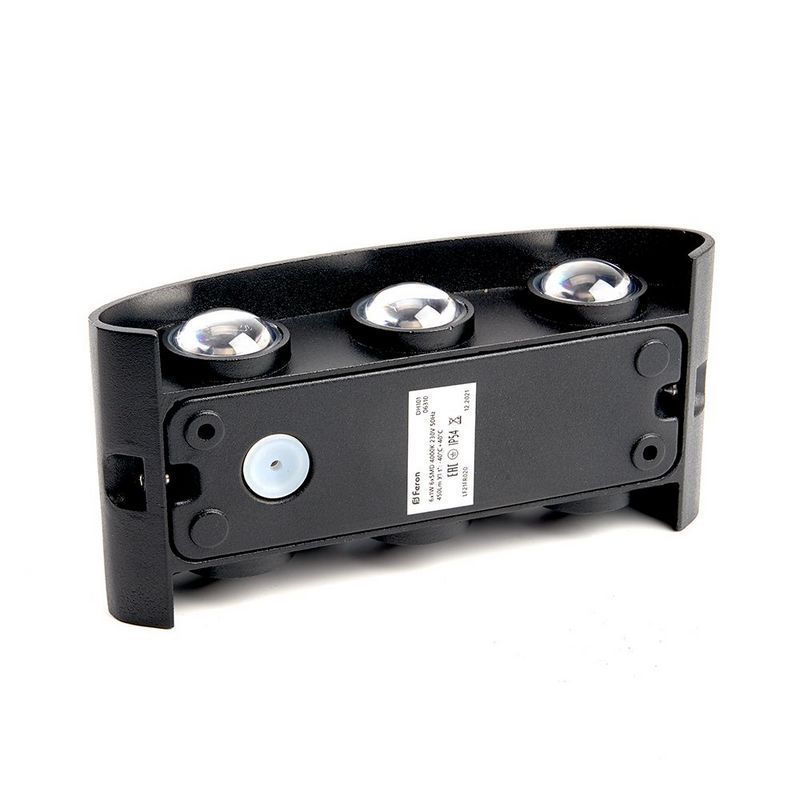 Уличные настенные светильники Светильник уличный светодиодный Feron DH101 6*1W 450Lm 4000K черный 06310 