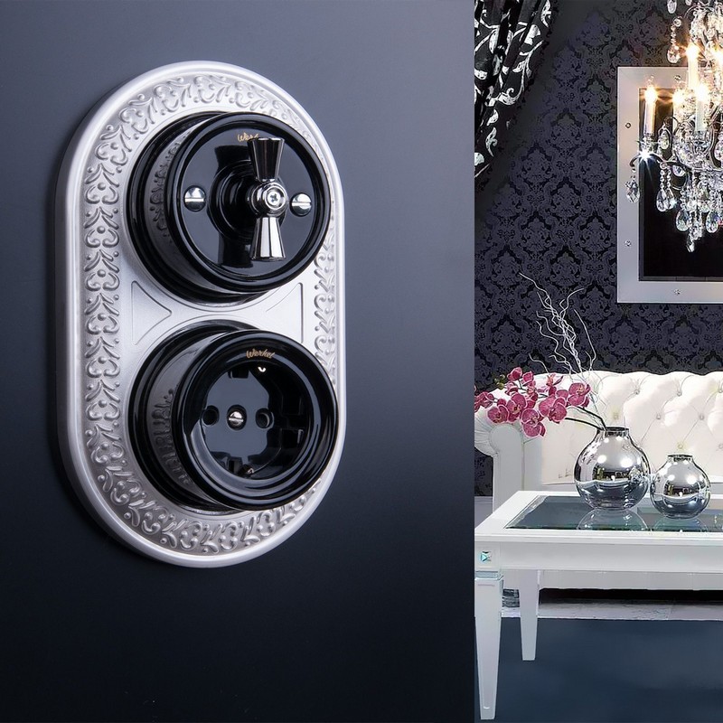 Werkel Ретро Ручка выключателя Werkel ретро WL18-20-01 2 шт. (хром)