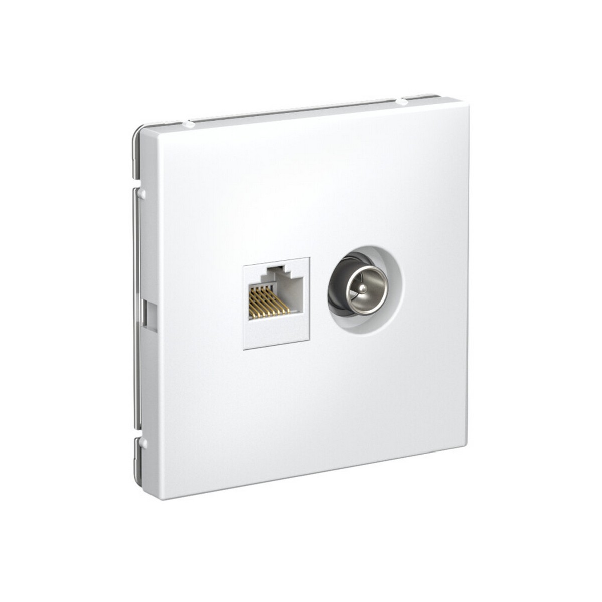 Розетка Systeme Electric ArtGallery Лотос двойная ТВ + компьютерная RJ45 кат. 5Е GAL001389