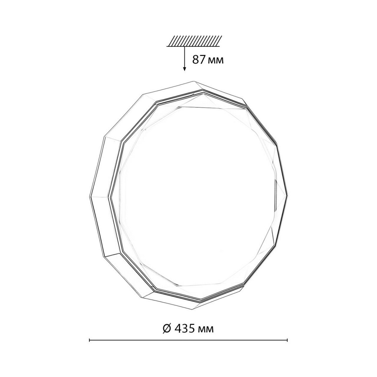 Накладные светодиодные светильники Настенно-потолочный светильник СОНЕКС 7671/DL VAXIN 