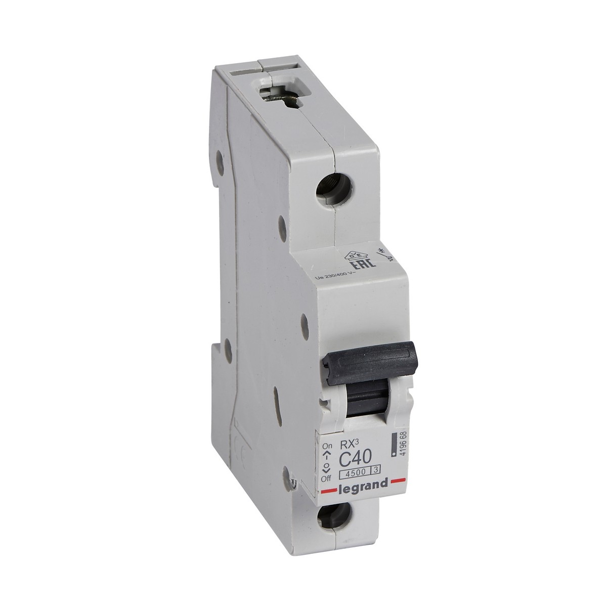 1 полюсные (однополюсные) Автоматический выключатель Legrand RX3 1P 40A (С) 4,5kA 419668 