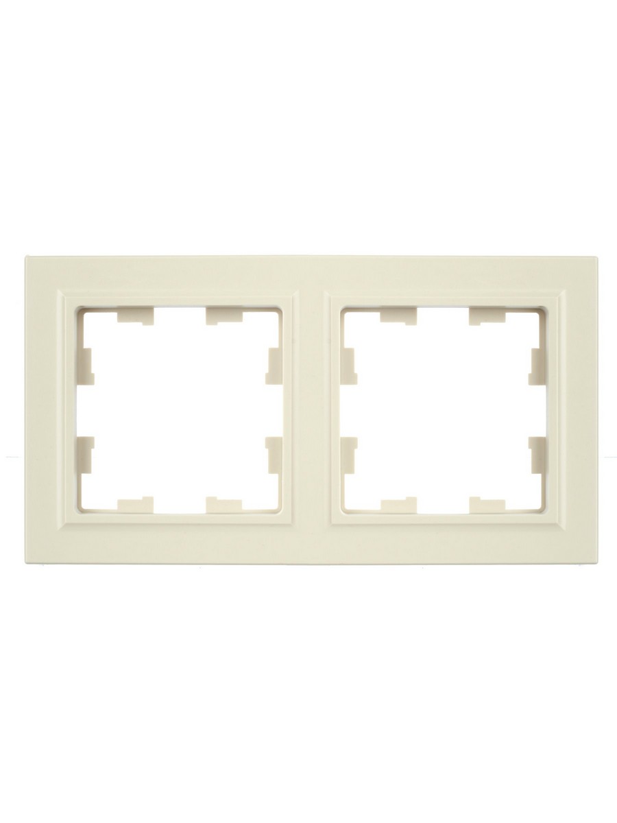 IEK Brite Рамки Рамка IEK BRITE 2-местная РУ-2-БрКр бежевый BR-M22-K10