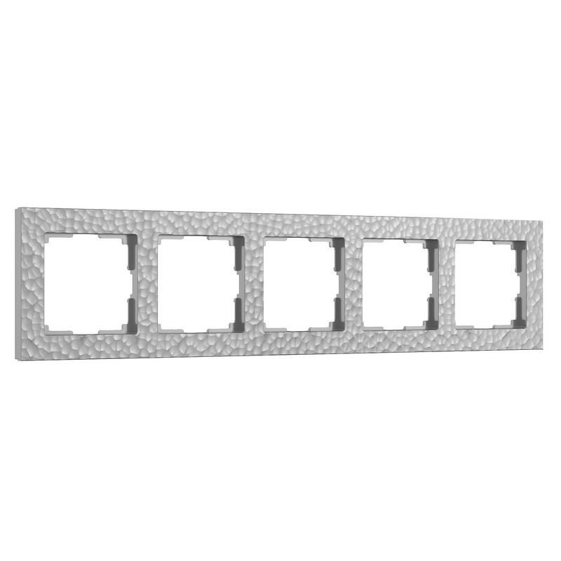 Рамка Werkel на 5 постов Hammer (серебряный) W0052406