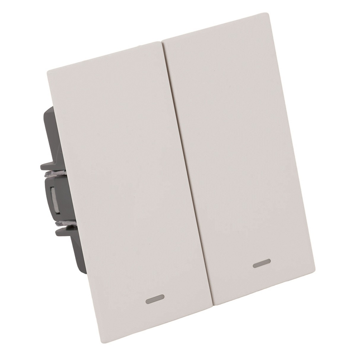 Мия - Розетки и выключатели Stekker Выключатель 2-клавишный c индикатором STEKKER Мия RSW10-3102-10 пудровый жемчуг 50476