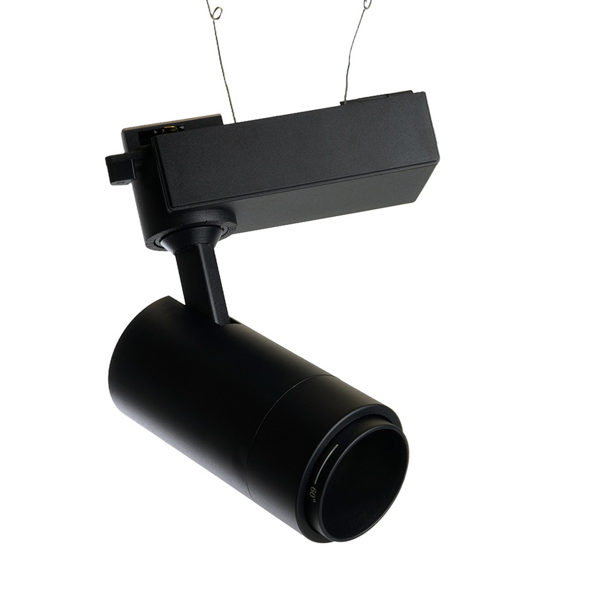 Трековые светодиодные светильники Светодиодный светильник Feron AL137 трековый 12W 4000K черный изменяемый угол освещения 15-60 град 51174 