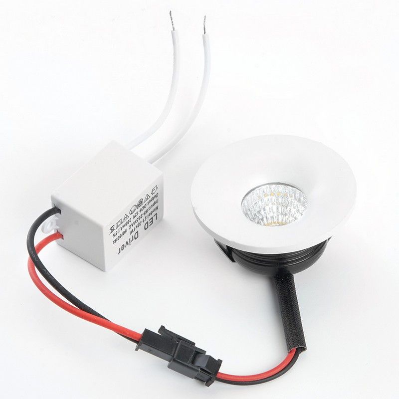 Встраиваемые светодиодные светильники Светильник встраиваемый светодиодный мебельный Feron LN003 3W 4000К белый 28771 