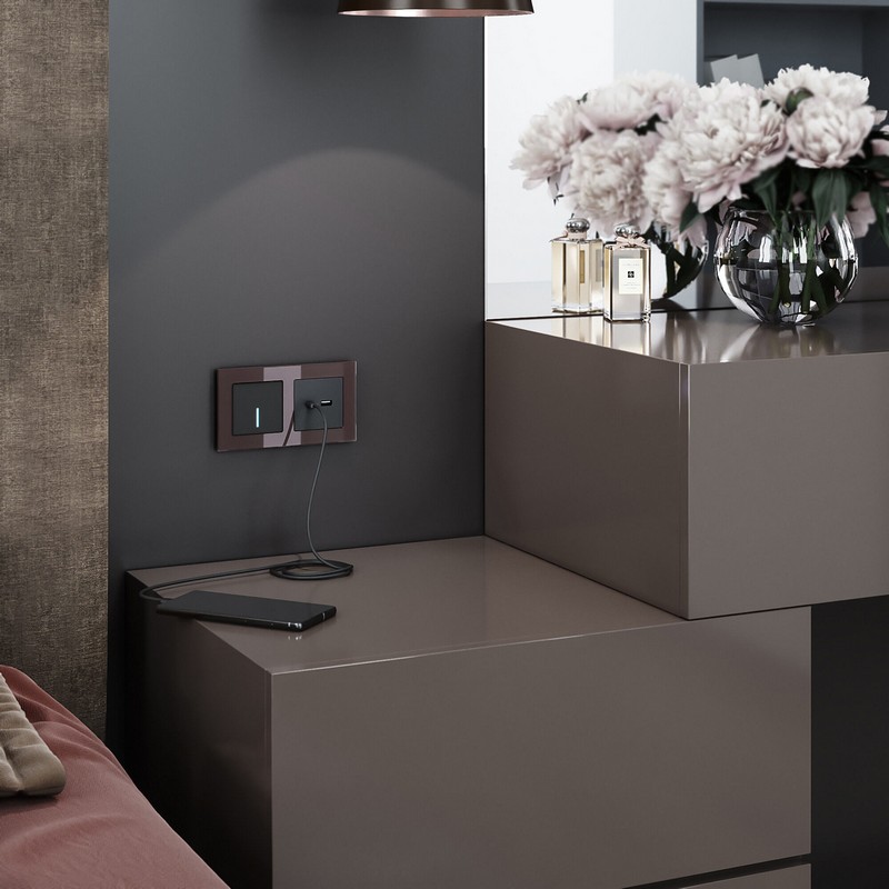 Werkel Черный матовый механизмы Сенсорный Выключатель Werkel одноклавишный с подсветкой 1000 Вт (черный) W4510008