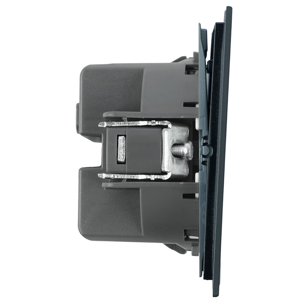 Мия - Розетки и выключатели Stekker Выключатель 1-клавишный STEKKER Мия RSW10-3103-05 черный бархат 50442