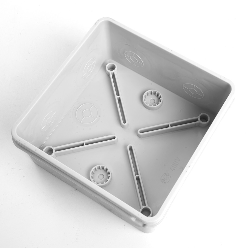 Коробка распределительная STEKKER EBX40-48-67 на 8 вводов HF 80х80х40,  IP67, серая (GE42435) 49197