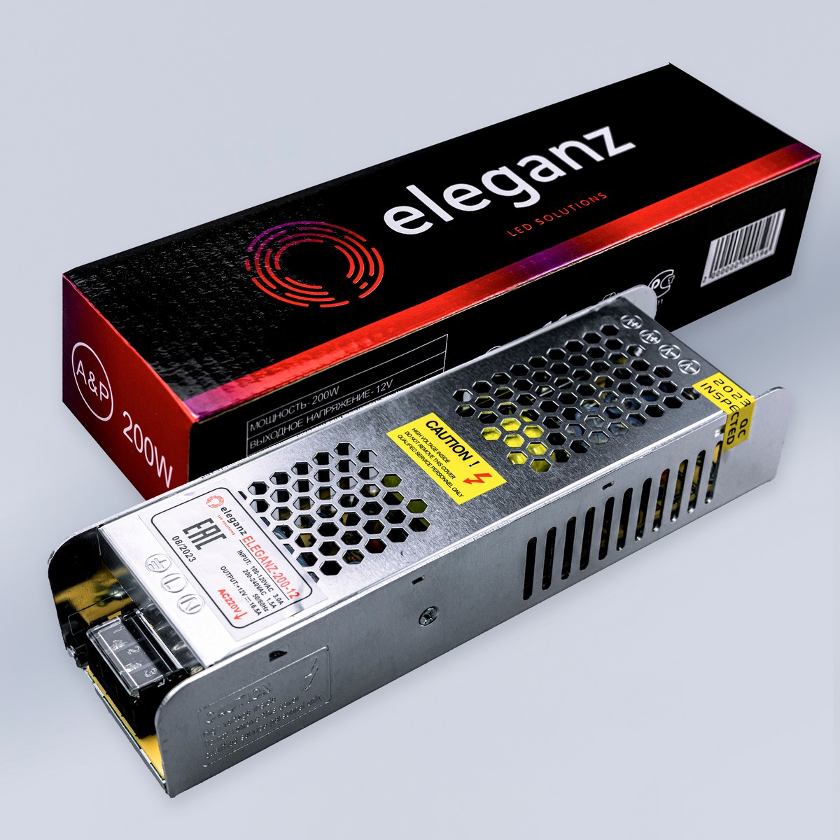 Блоки питания для светодиодной ленты Блок питания для светодиодной ленты Eleganz 12V 200W IP20 узкий 1108 