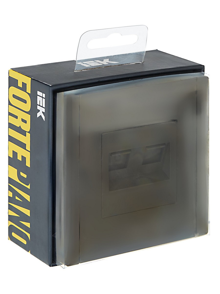 IEK FORTE&PIANO Серый Розетка IEK FORTE&PIANO Серый двойная RJ11+RJ45 кат.5E FP335