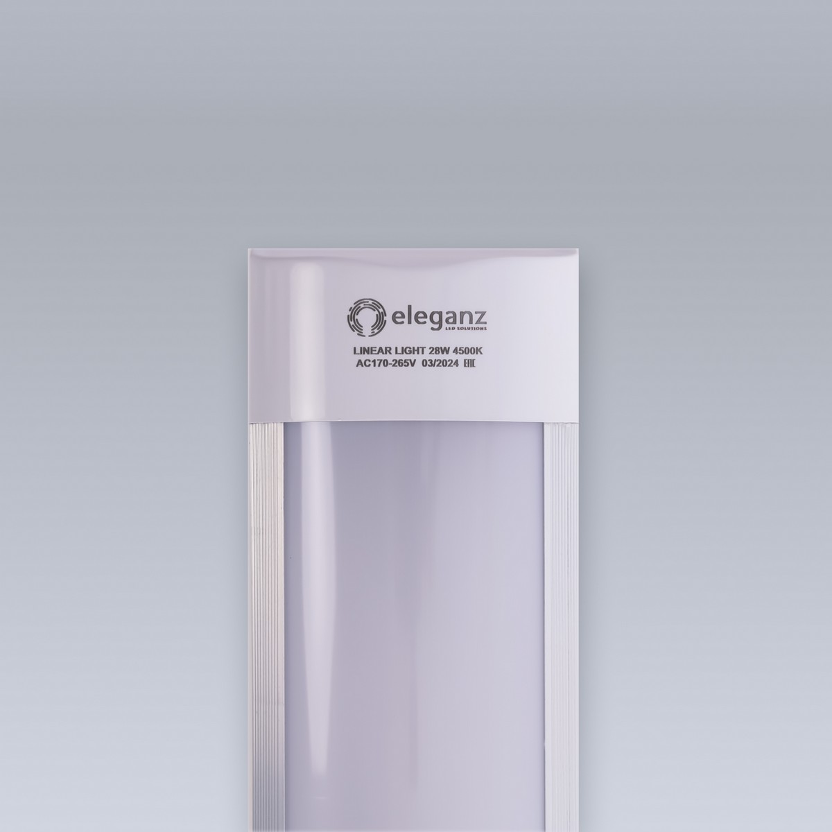 Линейные светодиодные светильники Светильник ELEGANZ линейный-панель 28W 4500К 900*75*25мм 220V IP40 9803 