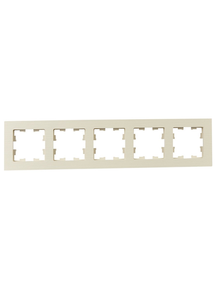 Рамка IEK BRITE DECOR Бежевый рифленый 5-м РУ-5-Бр BR-M52-51-K10