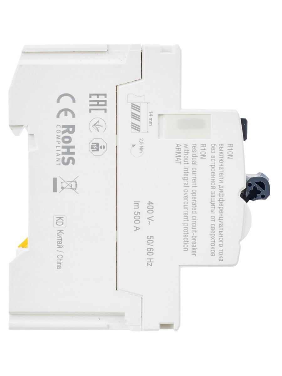 IEK ВДТ УЗО IEK ARMAT R10N 4P 40А 30мА тип A AR-R10N-4-040A030 