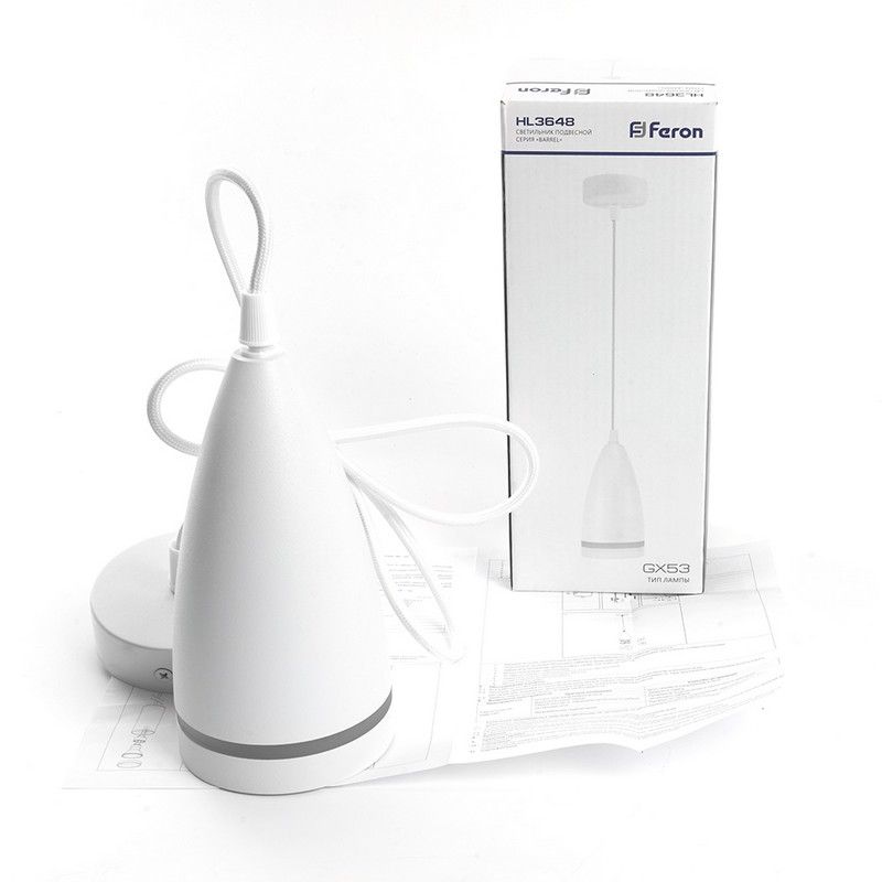 Подвесные светодиодные светильники Светильник подвесной Feron HL3648 GX53 15W белый 48091 