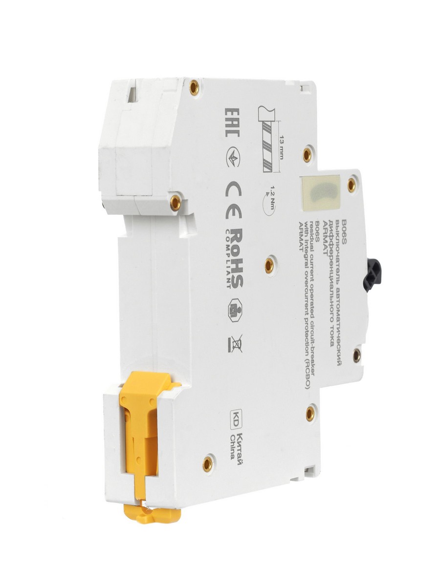 IEK АВДТ Дифф. Автомат IEK ARMAT B06S 1P+NP C32 30мА тип A (18мм) AR-B06S-1N-C32A030 