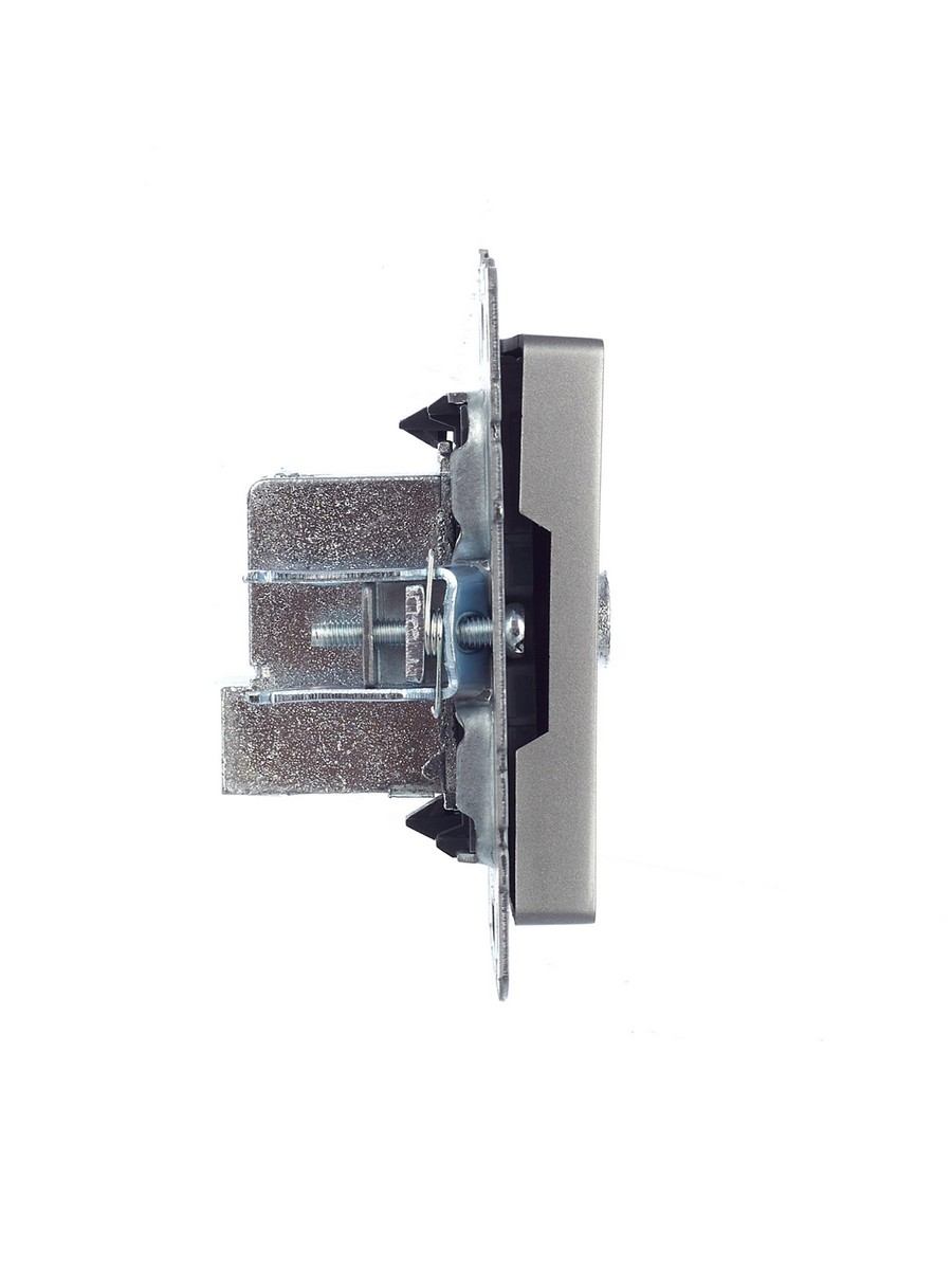 Розетка IEK BRITE TV проходная РТВ10-0-БрС сталь BR-A10-P-K46