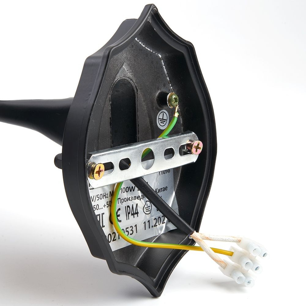 Уличные настенные светильники Светильник садово-парковый Feron PL8101 восьмигранный на стену вверх 100W E27 230V черный 11096 