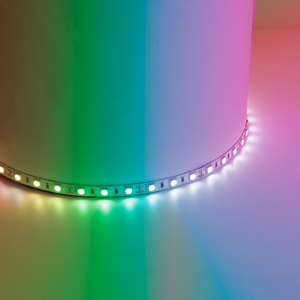 Лента светодиодная Feron LS606 60SMD(5050)/м 14.4Вт/м 12V IP20 RGB 3 метра (комплект с адаптером, контроллером, вилкой и пультом)27722