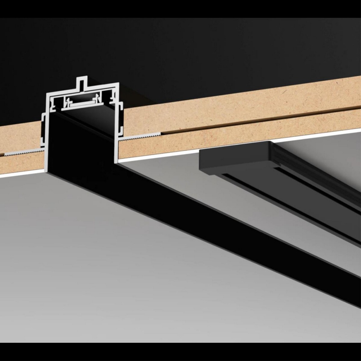 Трековые светодиодные светильники Низковольтный шинопровод для встраиваемого монтажа в ГКЛ, длина 1м NOVOTECH 135197 SMAL 