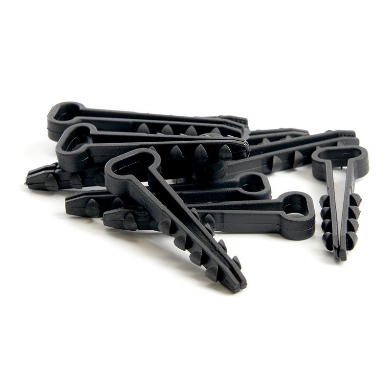 Дюбель-хомут для плоского кабеля (5-10мм) STEKKER DCL01-5-10 черный (DIY упаковка 10шт.) 39862