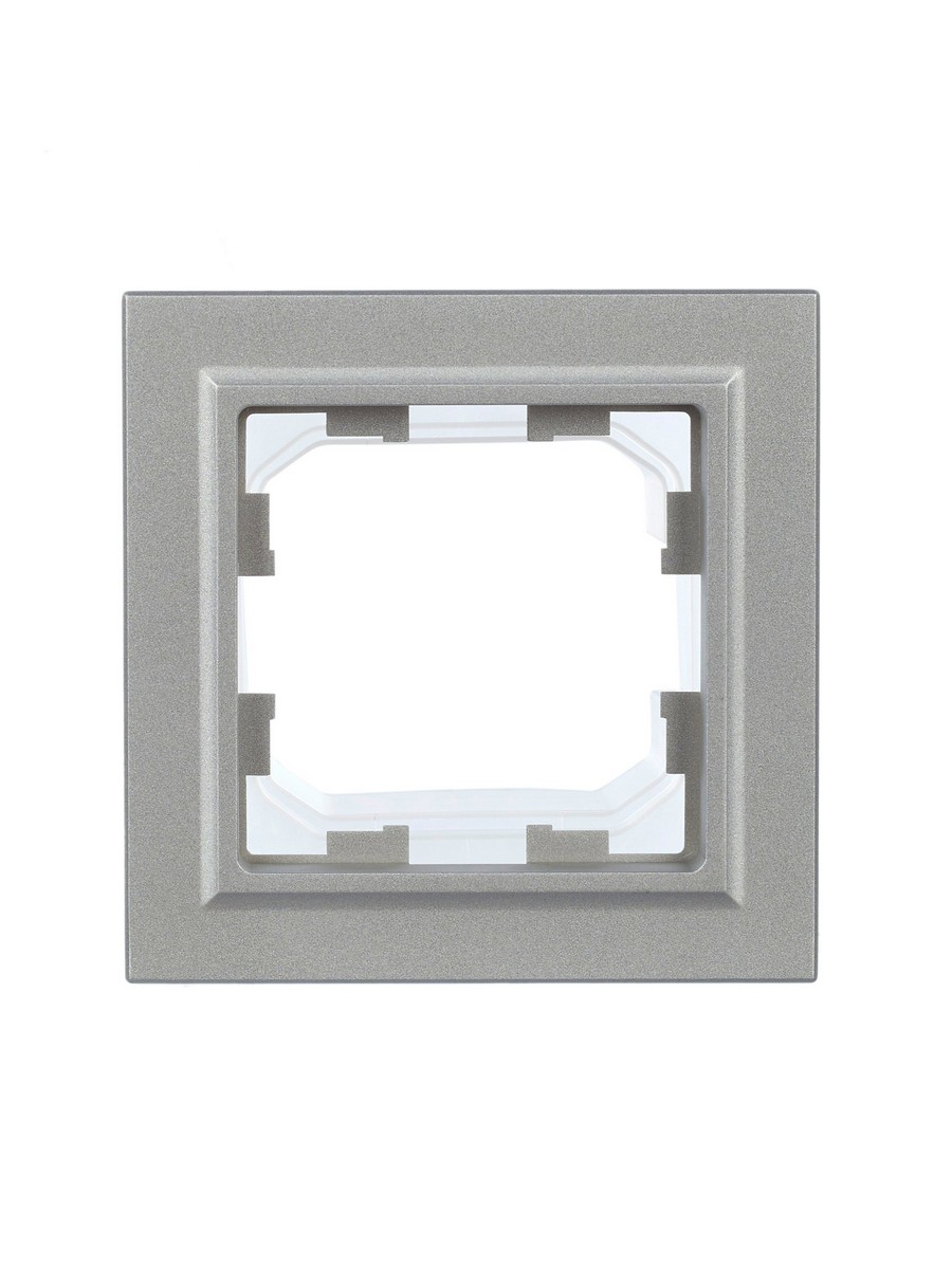 Рамка IEK BRITE 1-местная IP44 РУ-1-БрА-44 алюминий BR-M12-44-K47