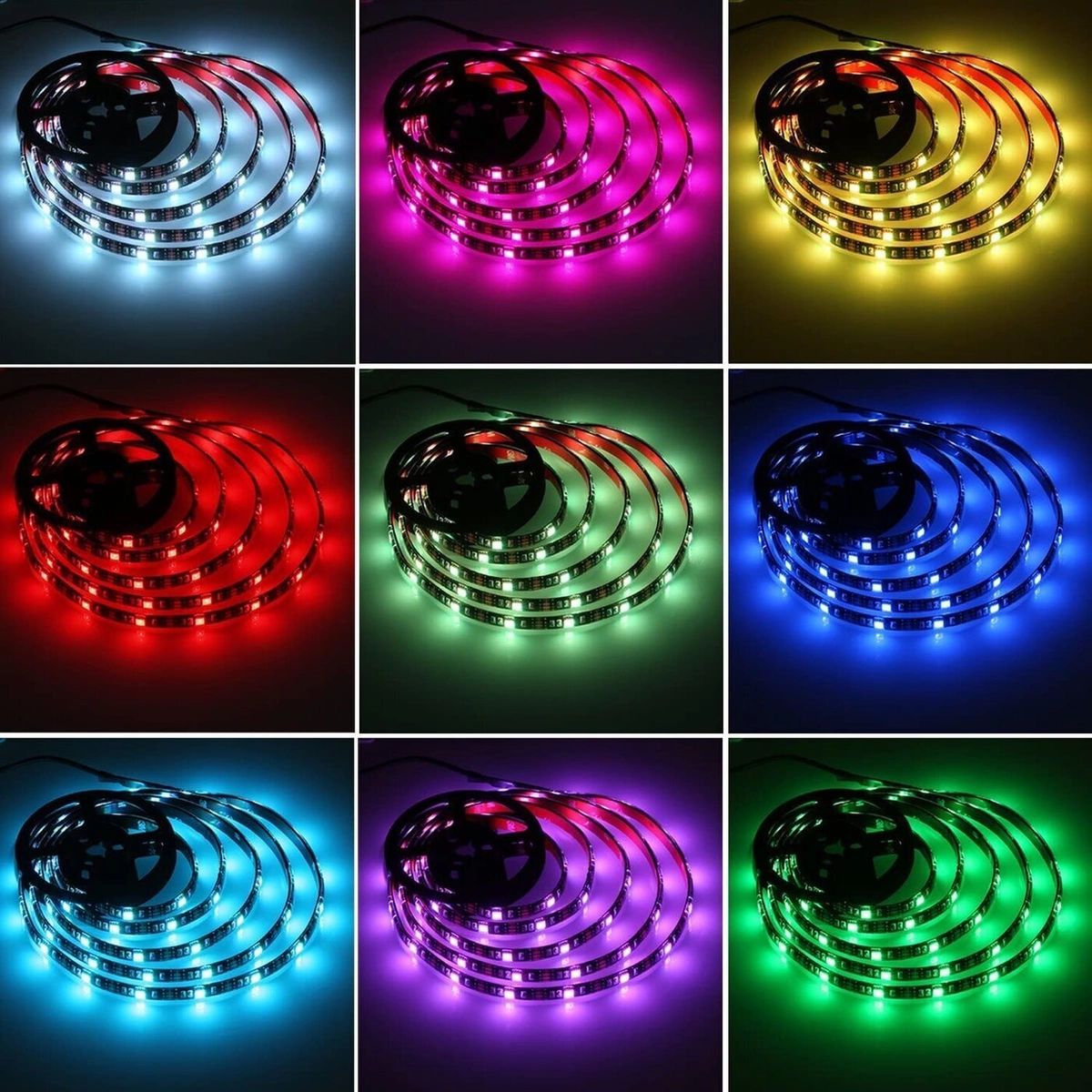 Светодиодная лента Eleganz LUX IP20 12V 14,4 Вт/м RGB (готовый комплект 5 метров с блоком питания и контроллером) 2123