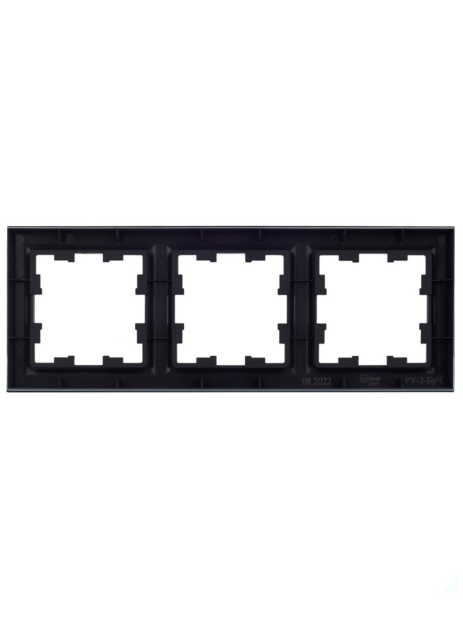 Рамка IEK BRITE 3-местная РУ-3-БрЧ черный BR-M32-K02