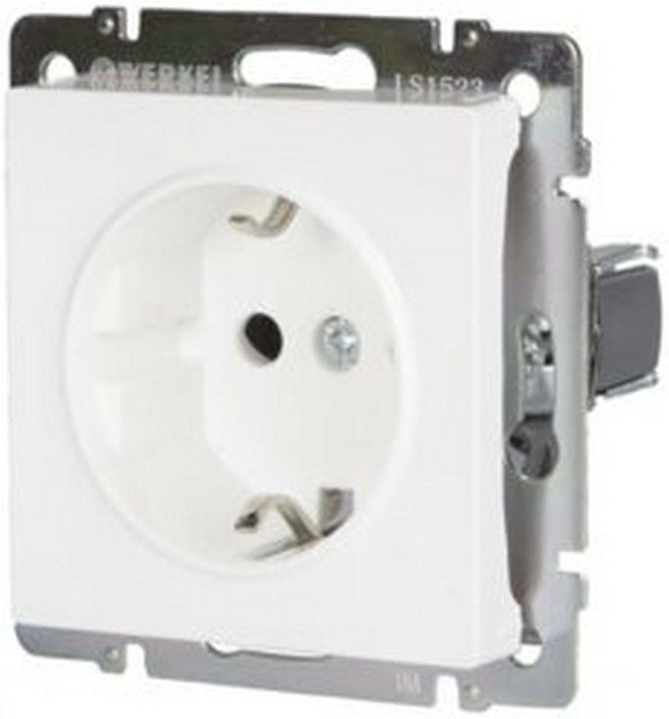 Werkel Белый механизмы Умная  встраиваемая Розетка Werkel с заземлением с защитными шторками белая W1171601
