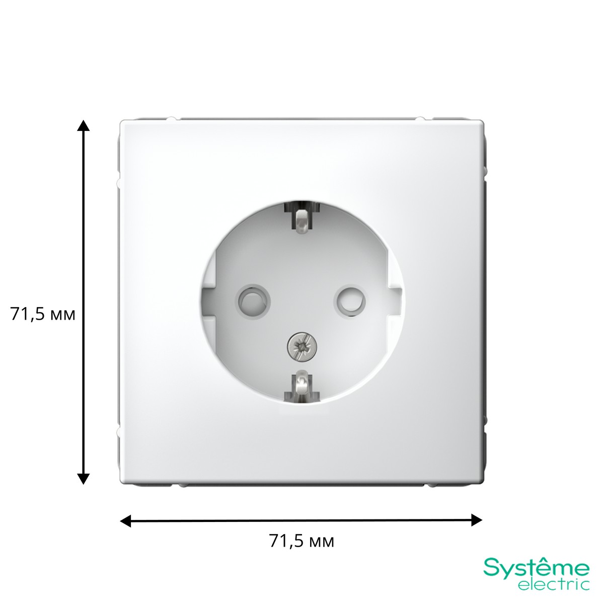 Розетка Systeme Electric ArtGallery Белый с заземлением со шторками 16А GAL000145