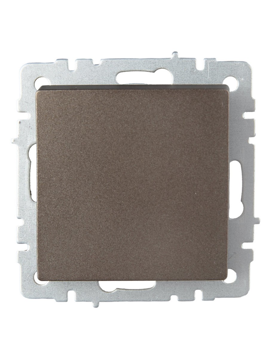 IEK Brite Бронза Выключатель IEK BRITE 1-клавишный проходной 10А ВС10-1-6-БрТБ темная бронза BR-V12-0-10-K45