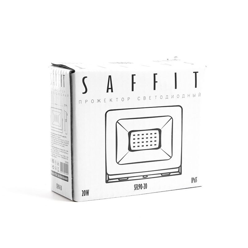Прожекторы светодиодные Светодиодный прожектор Saffit SFL90-20 20W Черный 6400K 55064 