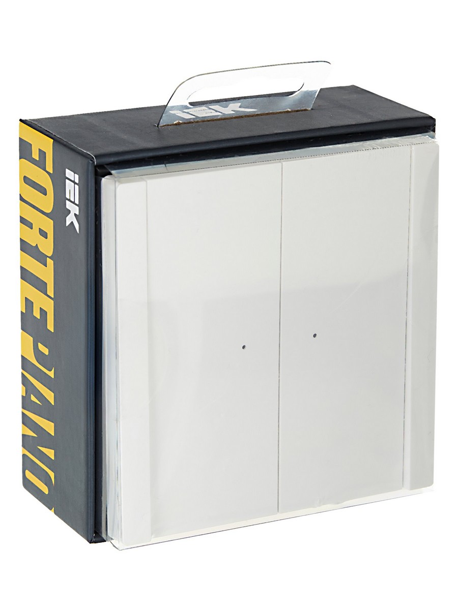 IEK FORTE&PIANO Белый Выключатель IEK FORTE&PIANO Белый 2-кл проходной с индикатором 10А FP208